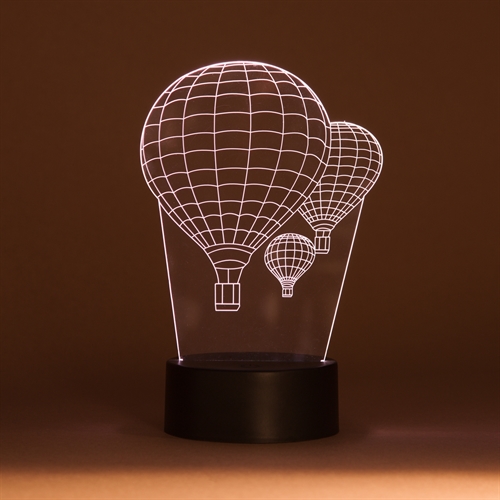 3D LED Akrylplade lampe Luftballoner